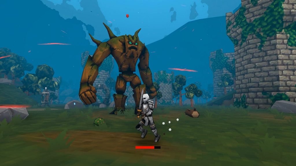 Megabonk gameplay: colorful characters bouncing and colliding in a chaotic arena"